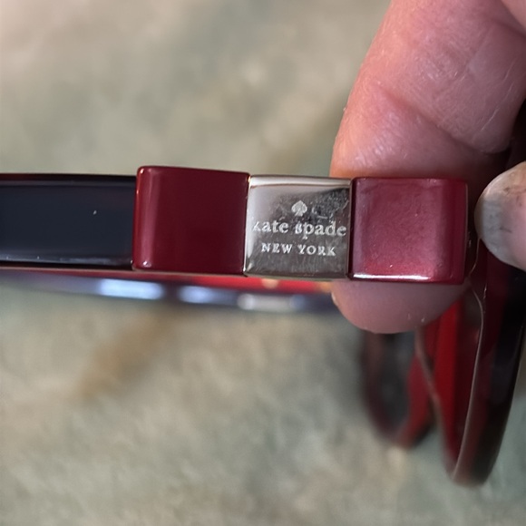 Exc. used condition! Kate Spade red bow frames. Currently have sunglass script - Picture 2 of 6